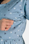 Sweetmoon Maternity Gown - Blue — thumbnail 5